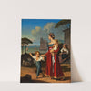 A Young Italian Woman With Her Children And An Old Woman Spinning, Nettuno by Niels Peter Holbech
