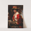 A Young Lady With A Straw Hat by Leopold Schmutzler