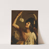 A young man holding a burning candle and a scamorza cheese, a fiasco bottle beside him by Gerard van Honthorst