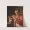 A young man playing a flute by Gaspare Traversi