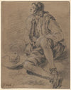A Young Man Seated on the Ground