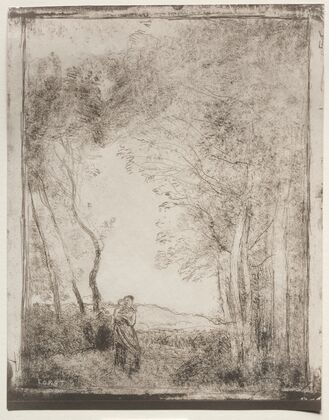 A Young Mother at the Entrance of a Wood