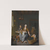 A Young Mother Tending To Her Two Children In A Domestic Interior by Willem Van Mieris