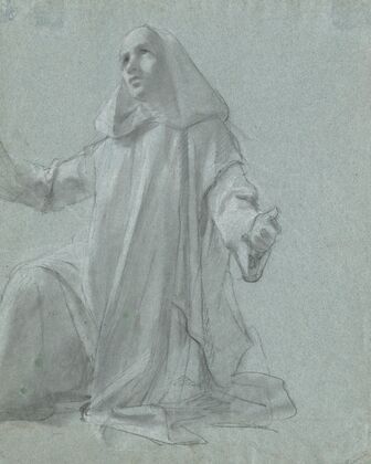 A Young Priest Kneeling