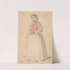A Young Woman in a Pink Dress by Louis Philippe Boitard