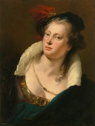 A young woman in sixteenth-century costume