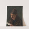 A young woman reading by Pericles Pantazis