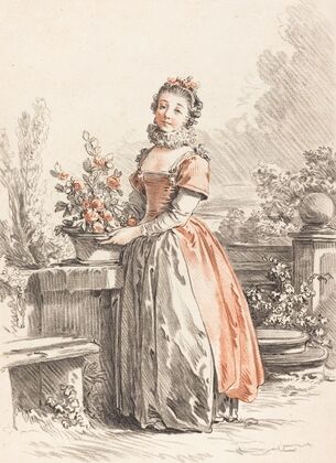 A Young Woman Standing In A Park