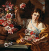 A Young Woman Taking A Flower From A Vase