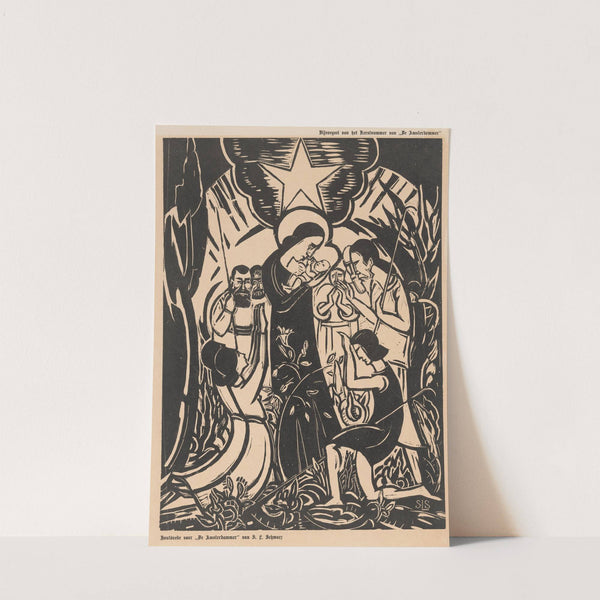 Aanbidding der herders by Mommie Schwarz