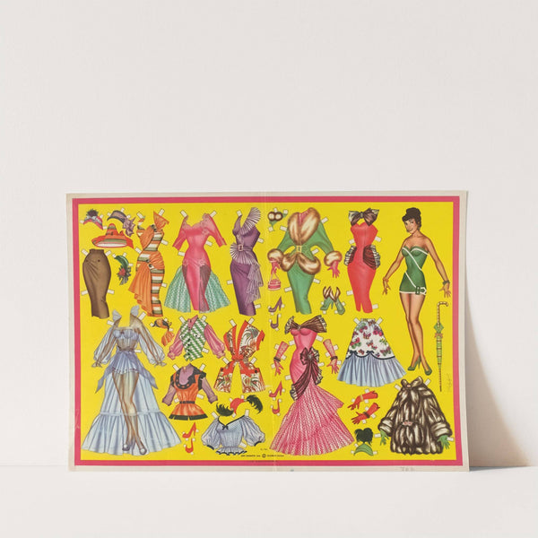 Aankleedpoppetje, ca. 1954-1955, Nr. 734 (1954 - 1955)