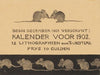Aankondiging voor kalender 1902