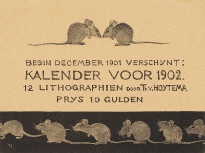 Aankondiging voor kalender 1902