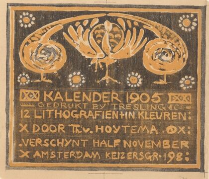 Aankondiging voor kalender 1905
