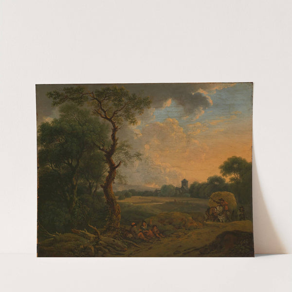 Abendlandschaft mit Heuwagen (1778) by Ferdinand Kobell