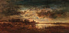 Abendliche Seenlandschaft im Mondlicht
