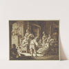 Abendliche Szene mit Bauchladenhändler by Johann Georg Trautmann