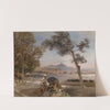 Abendstimmung am Golf von Neapel by Oswald Achenbach