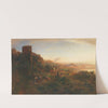 Abendstimmung in den Albaner Bergen by Oswald Achenbach