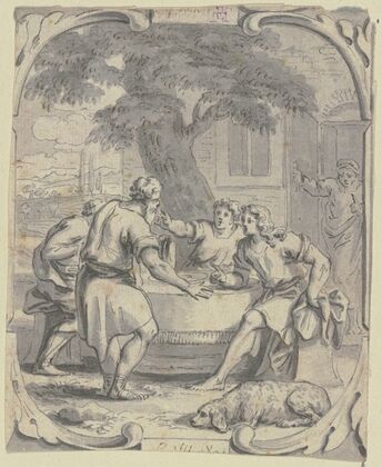 Abraham bewirtet die Engel