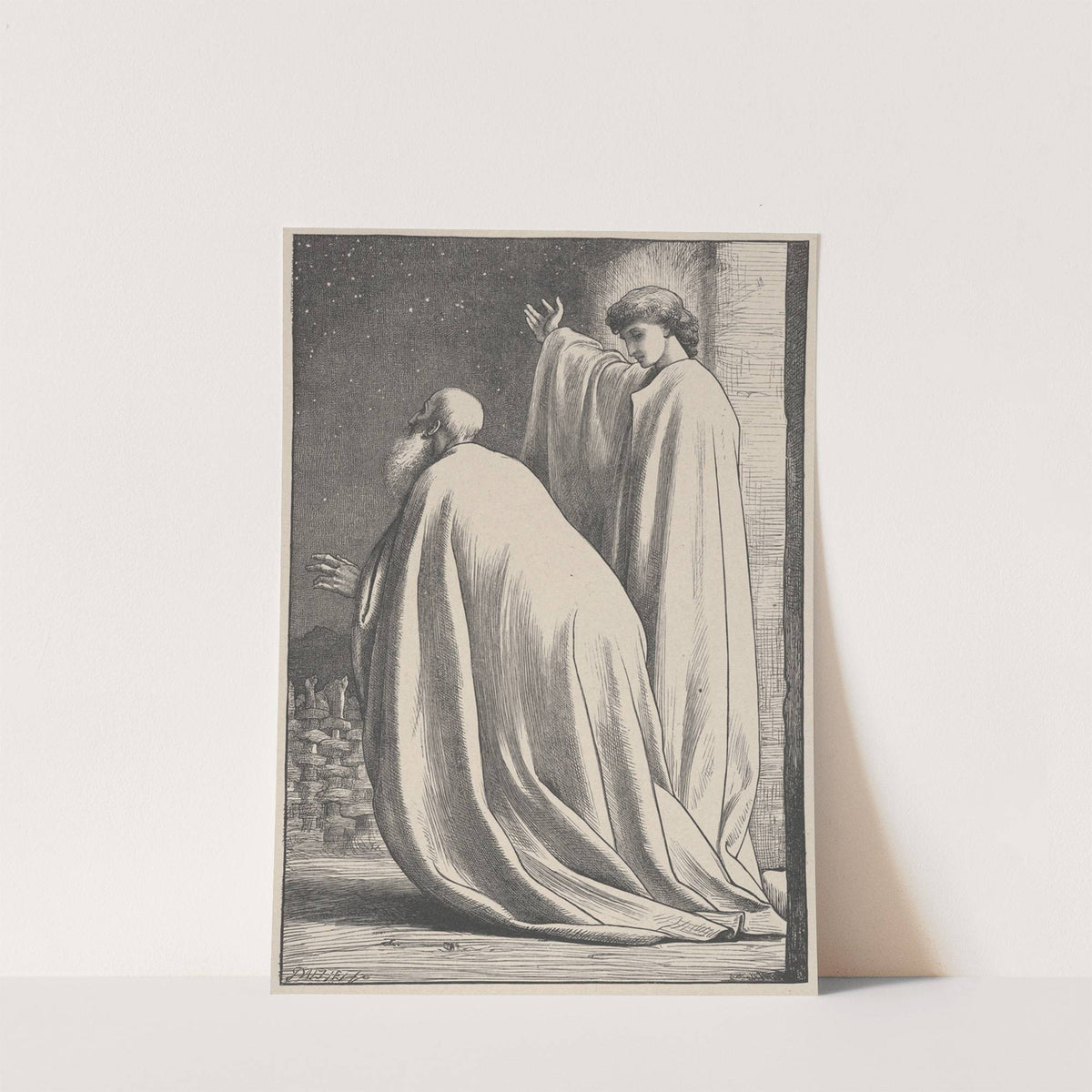Abram and the Angel (1865–81) by Frederic Leighton