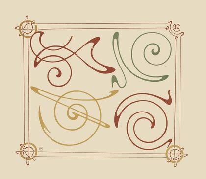 Abstract design based on arabesques.