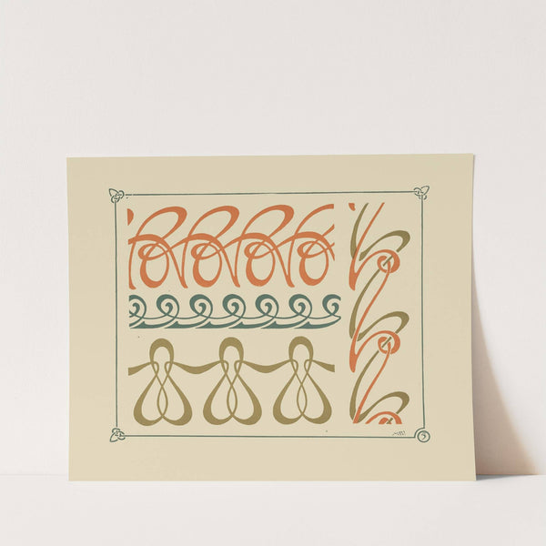 Abstract design based on curvilinear shapes by Maurice Pillard Verneuil