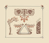Abstract design based on flowers.
