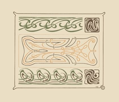 Abstract design based on intertwined curvilinear shapes. — size preview