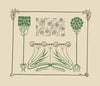 Abstract design based on leaves and arabesques