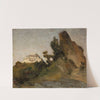 Abu Road, maharajah&#039;s house at dusk. From the journey to India by Jan Ciągliński