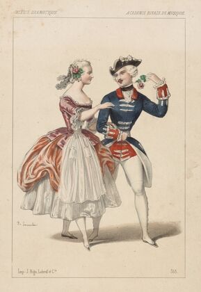 Academie Royale de Musique. Melles Fuoco et Maria dans Ozaï (1847)
