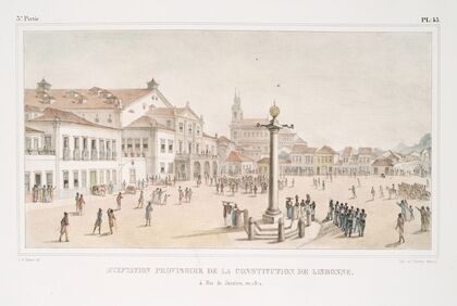 Acceptation provisoire de la constitution de Lisbonne à Rio de Janeiro, en 1821