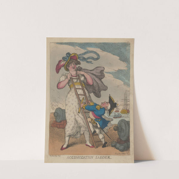 Accomodation ladder by Thomas Rowlandson