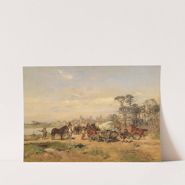 Achsbruch auf der Straße nach Rothenburg by Wilhelm Velten