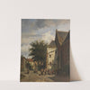 Achter de Westerkerk in Enkhuizen (ca. 1880) by Adrianus Eversen