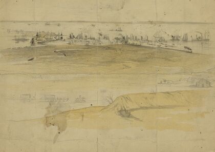 Acquia Creek landing. Depot of supplies for the Army of the Potomac