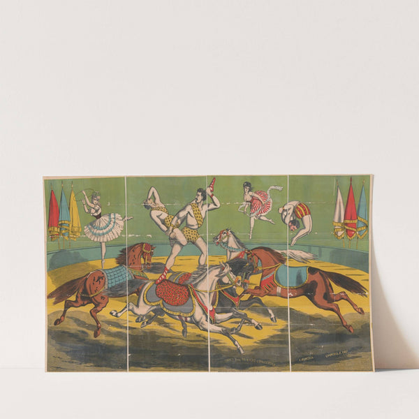 Acrobatic acts on horseback (1872) by Torrey Brothers