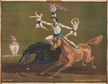 Acrobats on horseback