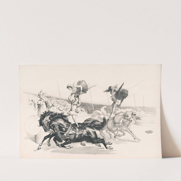 Acrobats on horseback (1900) by Russell, Morgan &amp; Co.