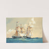 Action between the U.S.S. Brig. Chasseur and British Schooner St. Lawrence, Feb. 26, 1815 by Worden Wood