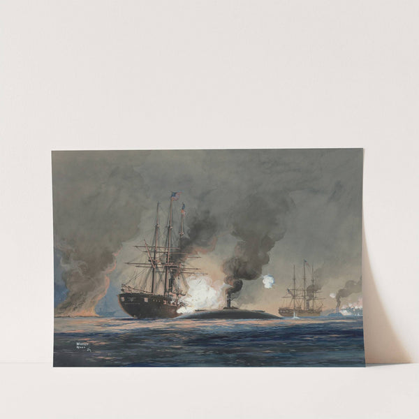 Action Between U.S.S. Brooklyn and C.S.S. Ram Manassas at Forts Jackson and St. Philip by Worden Wood