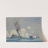 Action between U.S.S. Monitor and C.S.S. Ram Merrimac, in Hampton Roads, VA; Civil War by Worden Wood