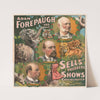 Adam Forepaugh and Sells Brothers shows consolidated. The 5 famous Millettes. Pre-eminent acrobatic marvels… (1900) by Strobridge & Co. Lith.