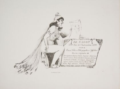 Address card of the graphic publisher Edmond Sagot