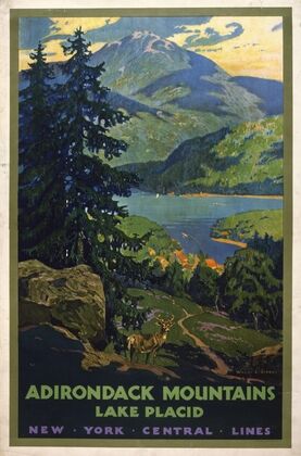 Adirondack Mountains, Lake Placid New York Central Lines — size preview