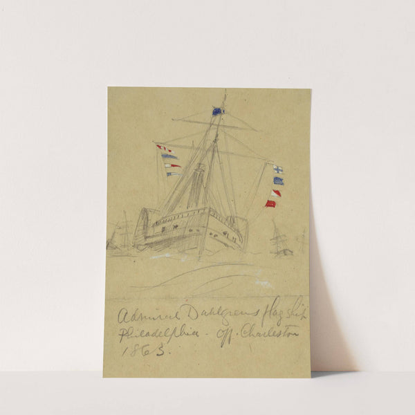 Admiral Dahlgrens flag ship Philadelphia-off. Charleston 1863 by Alfred Rudolph Waud