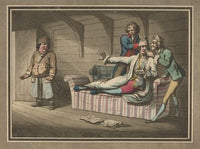Adventures of Roderick Random; Morgan offending the delicate organs of Captain Whiffle. (1792)