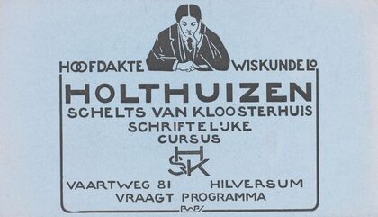 Advertentie voor Cursus Holthuizen