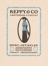 Advertentie voor sportartikelen van Reppy & Co te Amsterdam en Utrecht